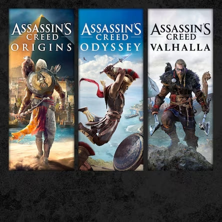 Assassin's Creed Mythology pack ORIGINS + ODYSSEY + VALHALLA