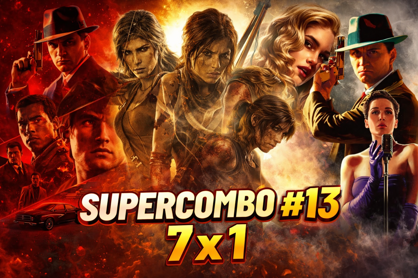 COMBO #13  7X1   MAFIA+TOMB RAIDER+LA NOIRE