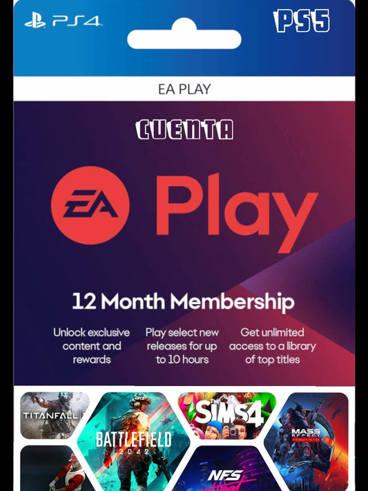 Membresía Cuenta EAPLAY 12 MESES PS4