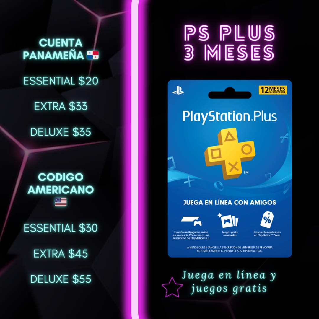 Plus 3 mes - Essential Cuenta USA